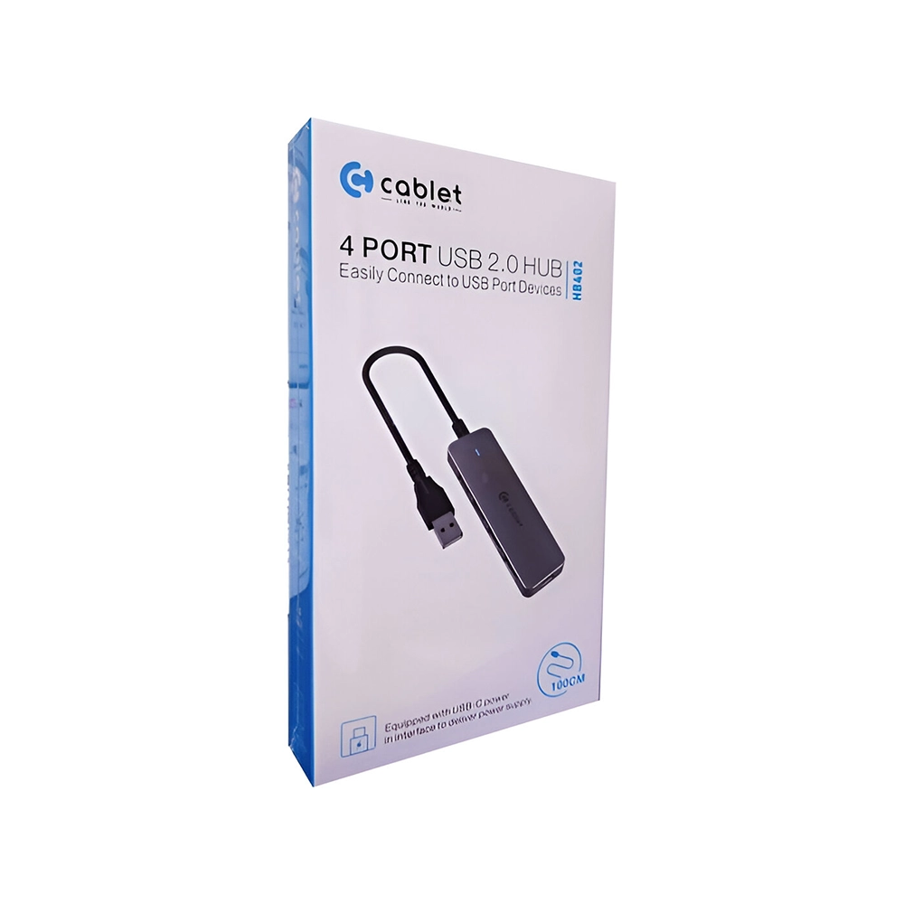 Cablet HB402 USB 4 Port USB 2.0 Hub view 3